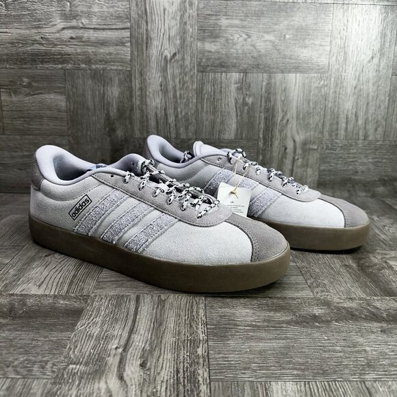 Adidas VL Court 3.0 Men's size 11.5 Grey Suede Casual Shoes JP5295 - Picture 5 of 8